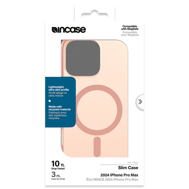 Incase Slim Case MagSafe – iPhone 16 Pro Max dėklas (Blush Pink)