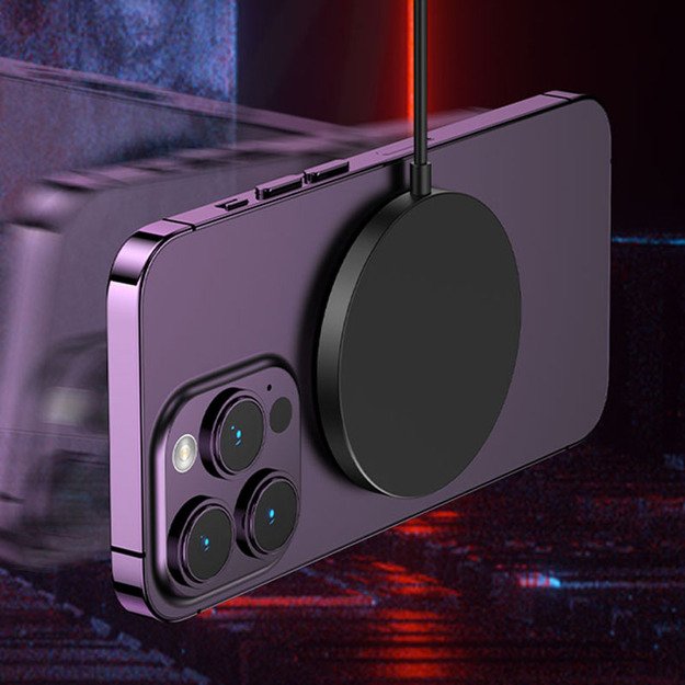 WEKOME WP-U99 Vanguard serija – MagSafe 15W indukcinis įkroviklis (juodas) 14