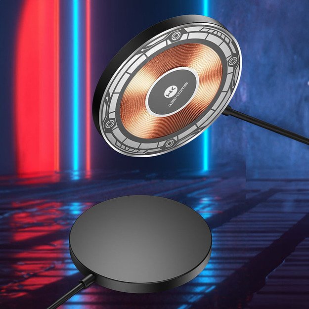 WEKOME WP-U99 Vanguard serija – MagSafe 15W indukcinis įkroviklis (juodas) 17