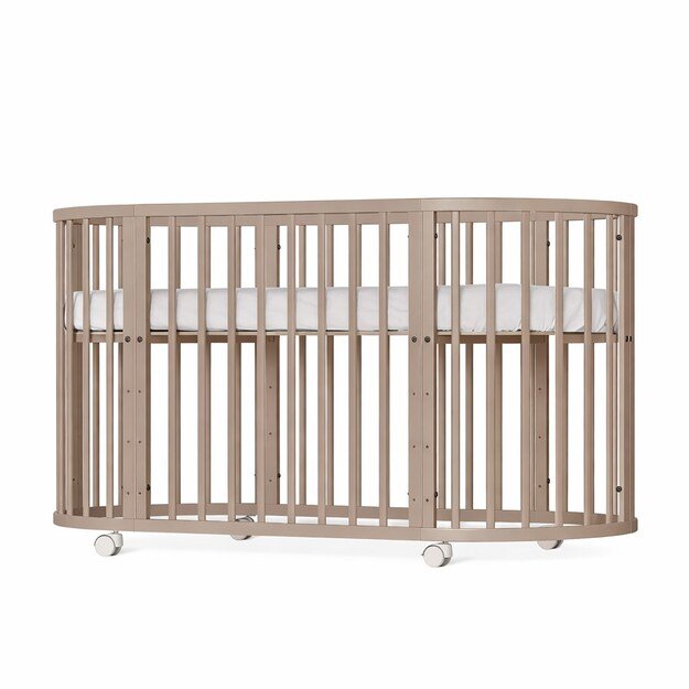 Children s growing 3-in-1 oval cot + mattress New Baby cashmere color