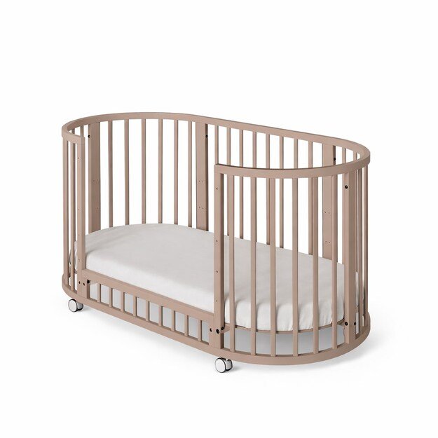 Children s growing 3-in-1 oval cot + mattress New Baby cashmere color