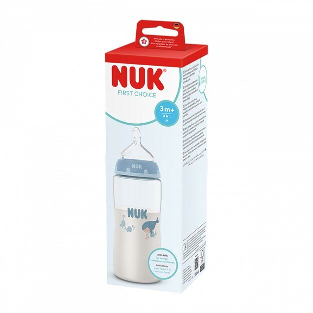 NUK First Choice Temperature Control Baby Bottle 300 ml Whale
