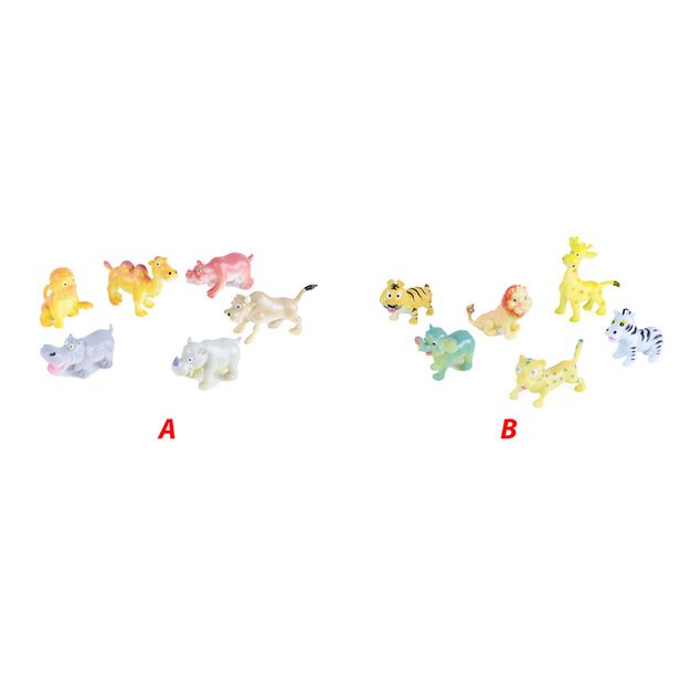 the funny wild animals, 6 pieces,2 types