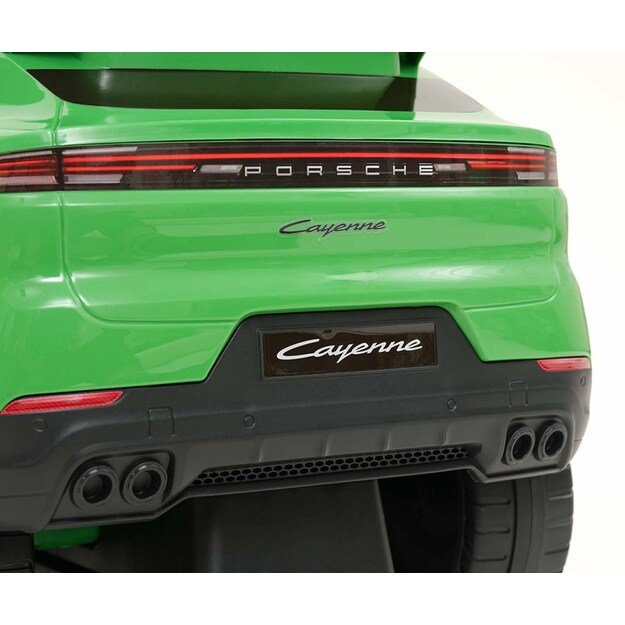 Milly Mally Porsche Cayenne green ride-on car with guide rod