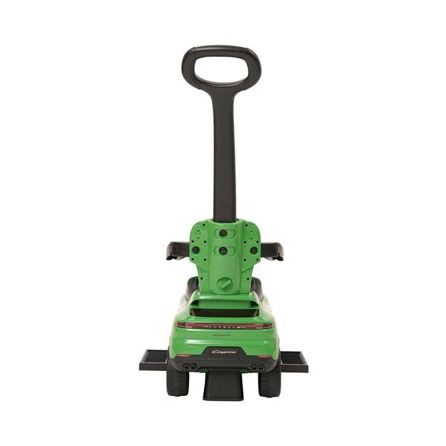 Milly Mally Porsche Cayenne green ride-on car with guide rod