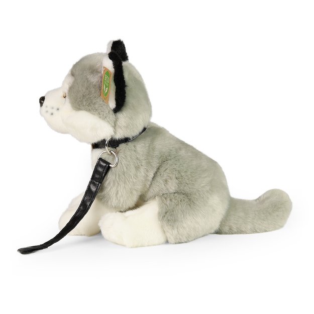 Plush Husky with leash 28 cm ECO-FRIENDLY