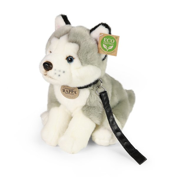 Plush Husky with leash 28 cm ECO-FRIENDLY