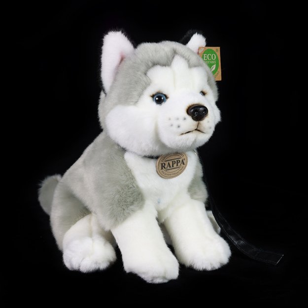 Plush Husky with leash 28 cm ECO-FRIENDLY