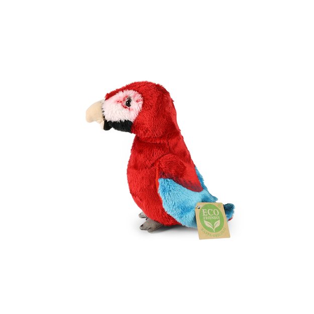 Plush red Macaw 15 cm ECO-FRIENDLY