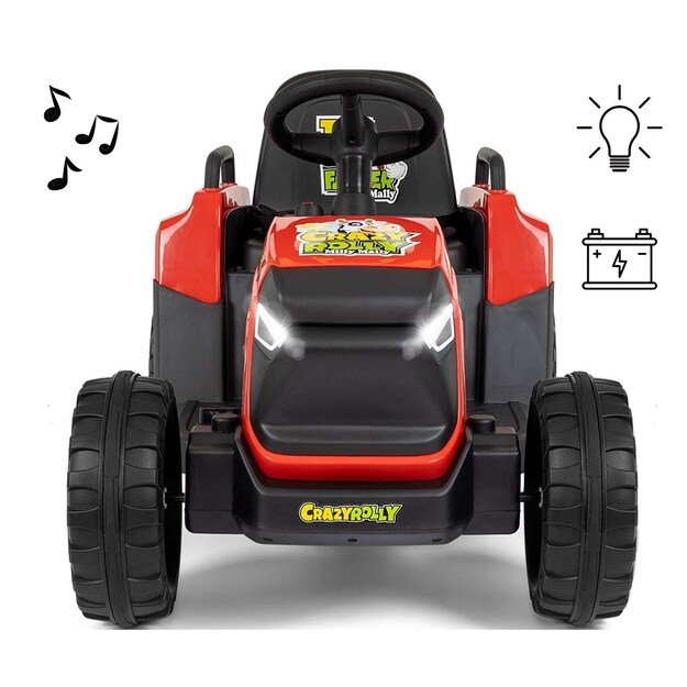 Electric tractor with trailer Milly Mally Rolly red