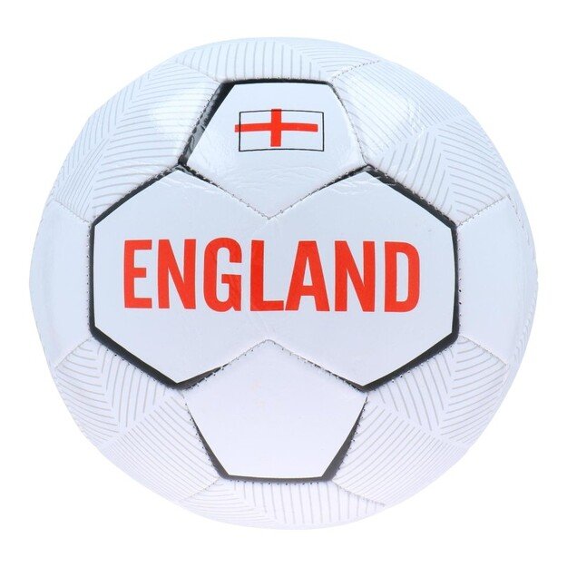 England Training Football 32 Panels Size 5 (White/Red)