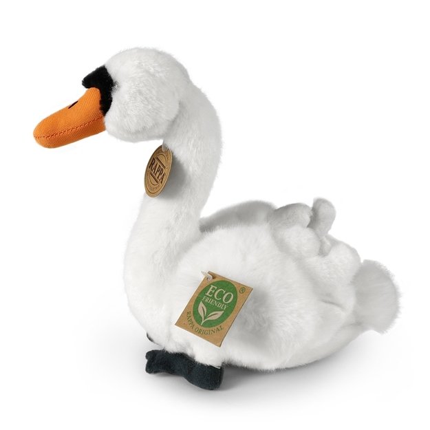 Rappa - Plush realistic swan stuffed animal 20 cm Eco-Friendly