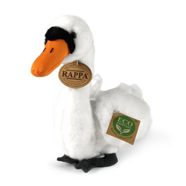 Rappa - Plush realistic swan stuffed animal 20 cm Eco-Friendly