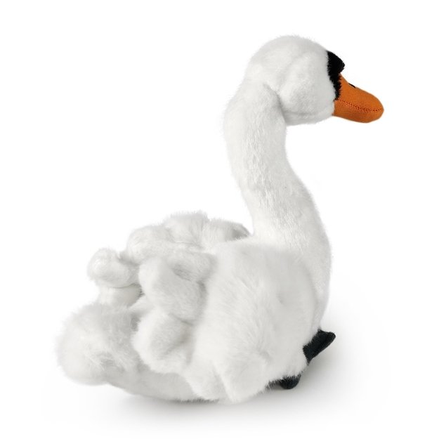Rappa - Plush realistic swan stuffed animal 20 cm Eco-Friendly