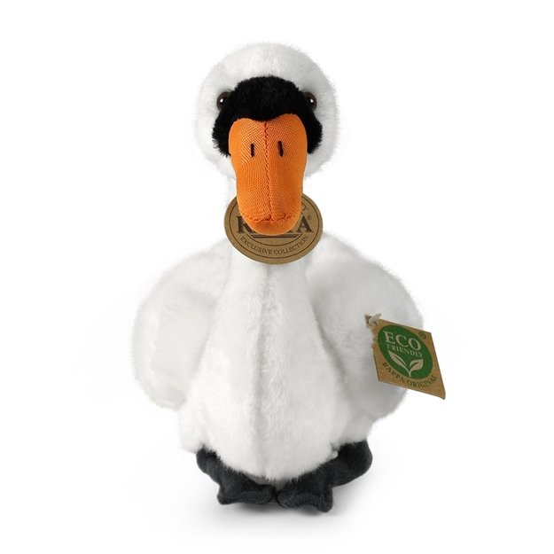 Rappa - Plush realistic swan stuffed animal 20 cm Eco-Friendly