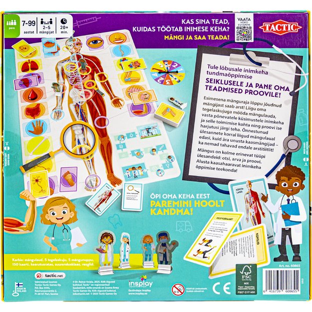 Tactic Board Game: Let&acute;s learn Our Amazing Body EST
