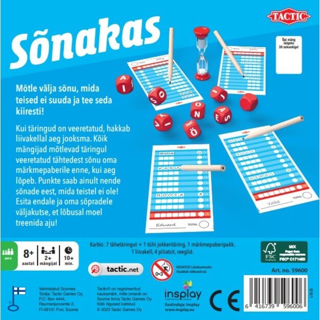 Tactic lauam&auml;ng S&otilde;nakas