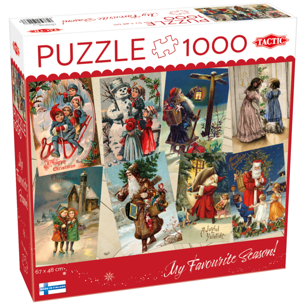 Tactic puzzle 1000 pc Retro Style Christmas Cards