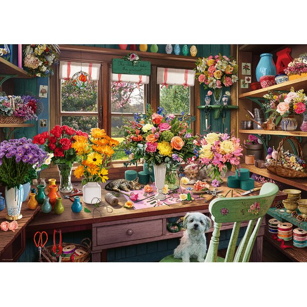 Ravensburger Puzzle 1000 Pieces: The Flower Arranger s Shed