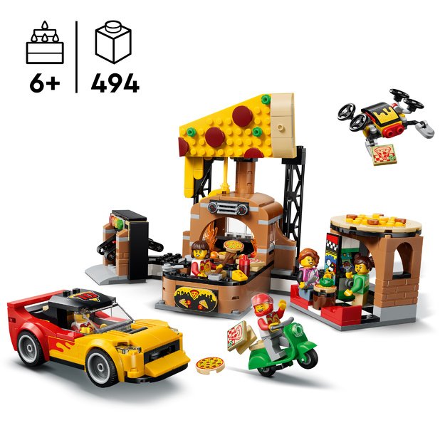 LEGO City Pizza Delivery Experience with Vehicles