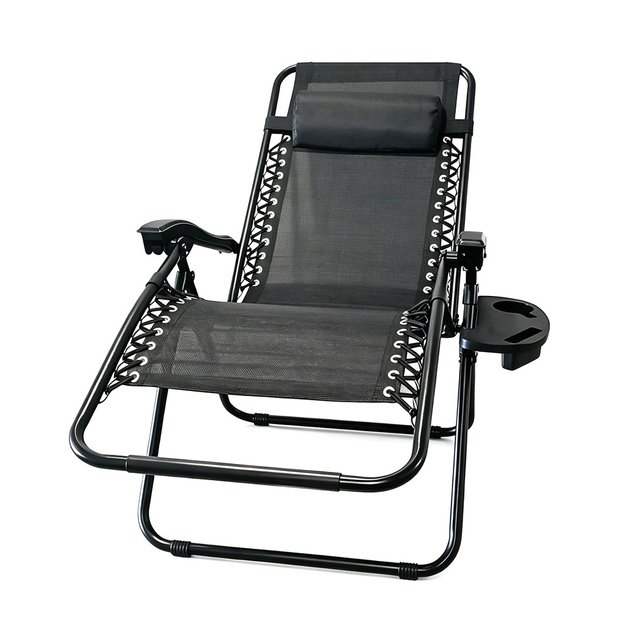 Baby Mix Black Folding Garden Lounger