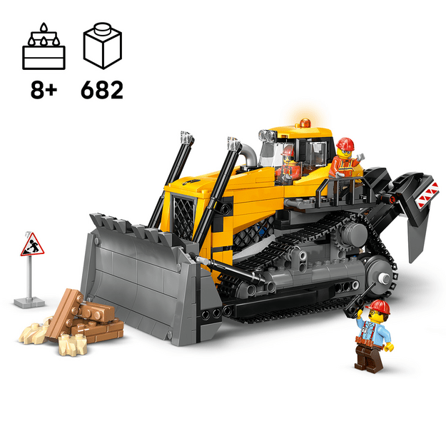 LEGO City Yellow Bulldozer with Front Loader