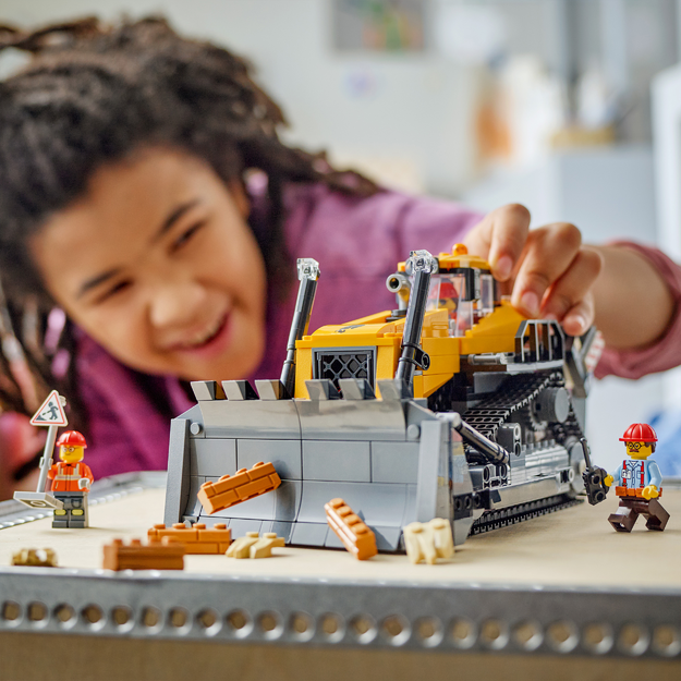 LEGO City Yellow Bulldozer with Front Loader