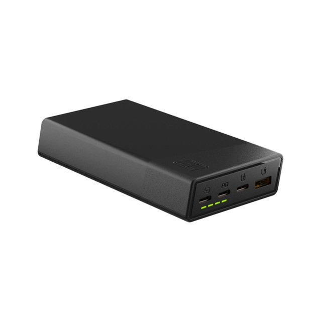 Green Cell PowerPlay20s – Power Bank 20000 mAh su USB-A QuickCharge 3.0 ir 2x USB-C maitinimo tiekimu 22,5 W (juodas)