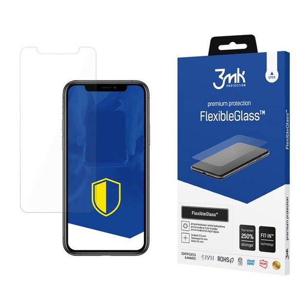 3mk FlexibleGlass – hibridinis stiklas, skirtas iPhone 11 Pro 1