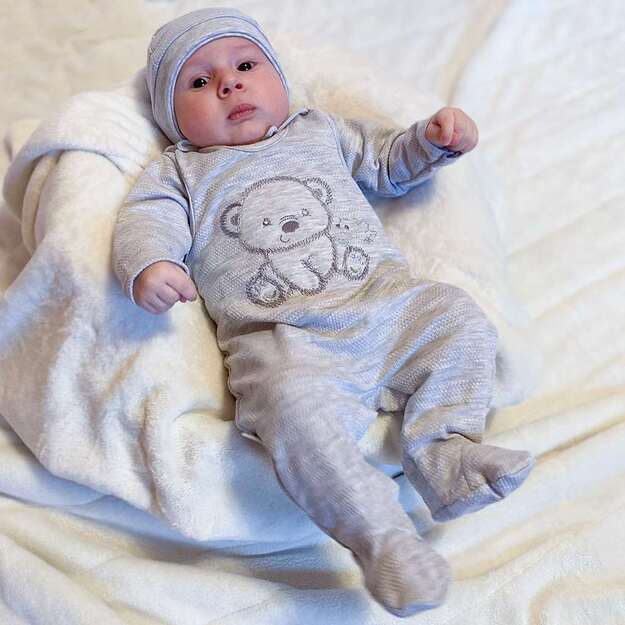 Naujas Baby Sweet Bear White Motinystės rinkinys, dydis 62 (3-6m), 62 (3-6m)