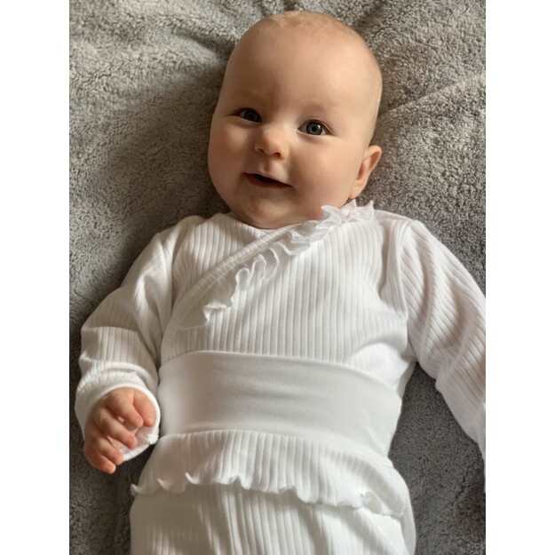 Dviejų dalių rinkinys kūdikiams Naujas Baby Stripes White, dydis 80 (9-12m), 80 (9-12m)