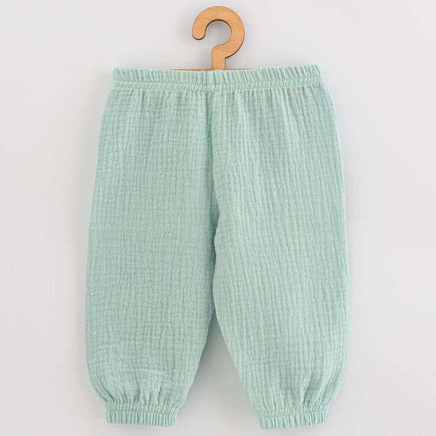 Baby Muslin Pants New Baby Feeling Sage, 56 (0-3m)