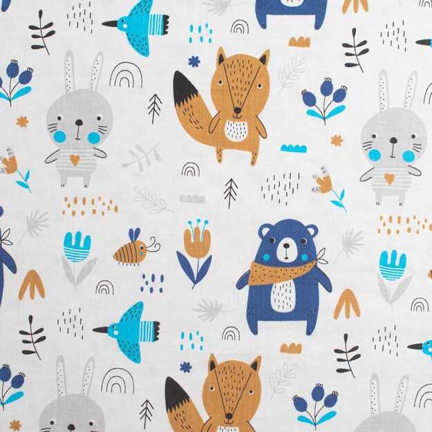 Antklodė kūdikiui su užpildu New Baby Bears mėlyna 80x102 cm