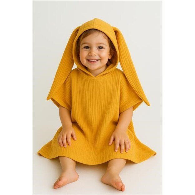 Kūdikių muslininis pončas New Baby Feeling mėlynas 80 cm, M, M dydis