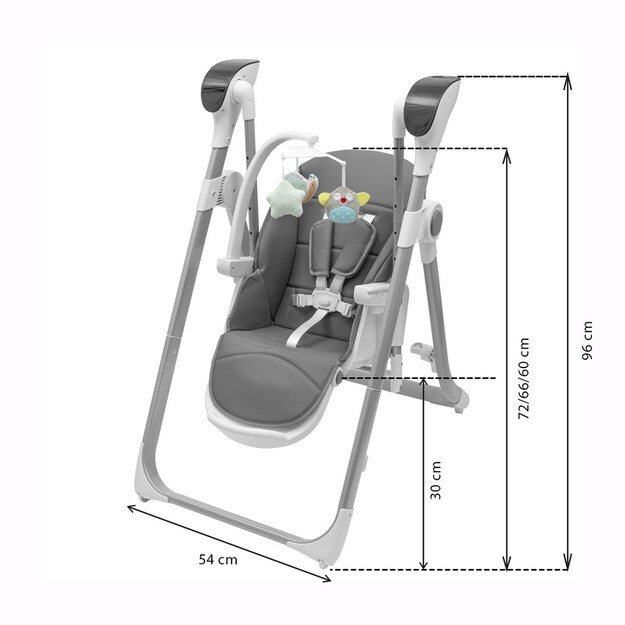 Vaikiška kėdutė 2in1 SMART New Baby pilka