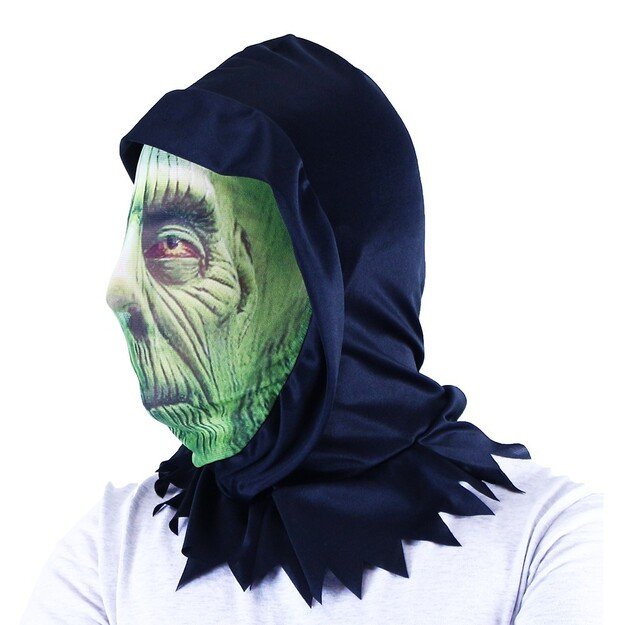 Halloween green textile mask for adults 3
