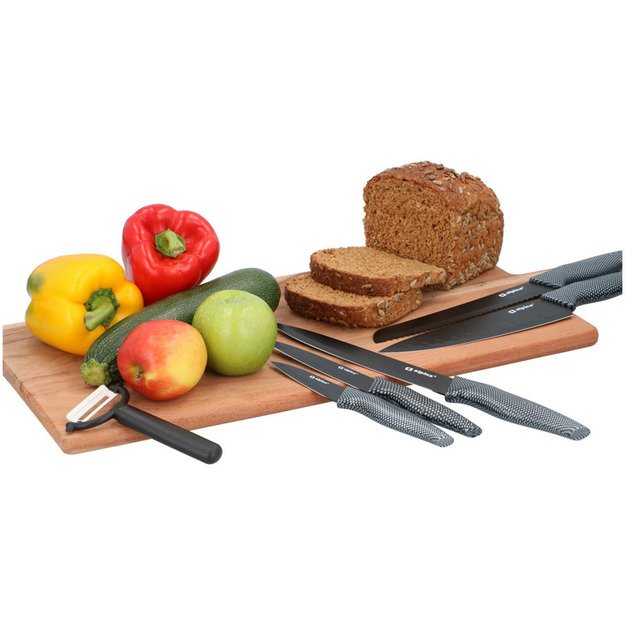 Alpina - Nerūdijančio plieno INOX peilių rinkinys 6 vnt. (juoda) 66