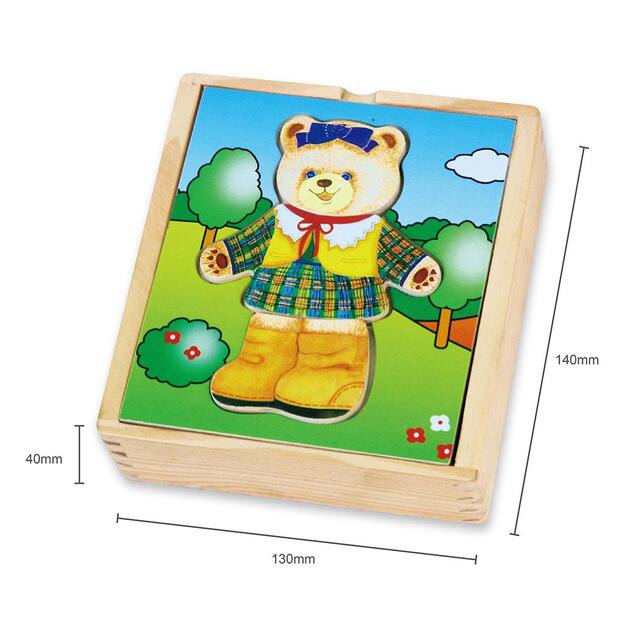 Medinė padažu dėlionė Viga Teddy Bear