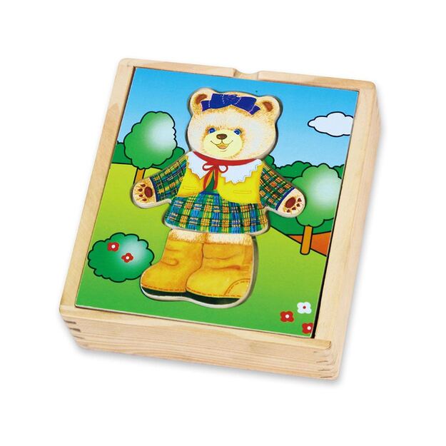 Medinė padažu dėlionė Viga Teddy Bear