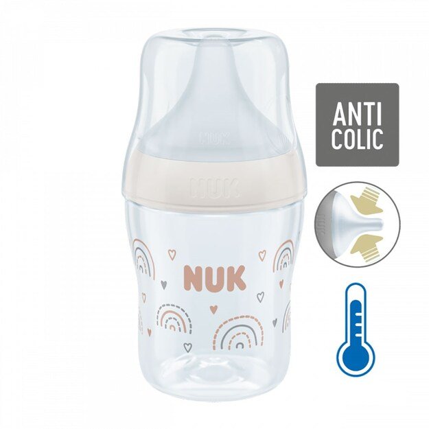 NUK Perfect Match Temperature Control Baby Bottle 150 ml baltas