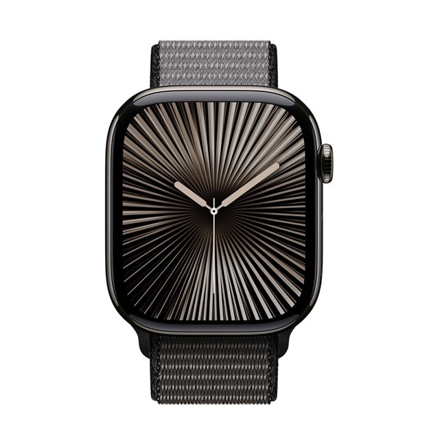 Crong Nylon – sportinė apyrankė, skirta Apple Watch 44/45/46/49 mm (nakties pilka) 9