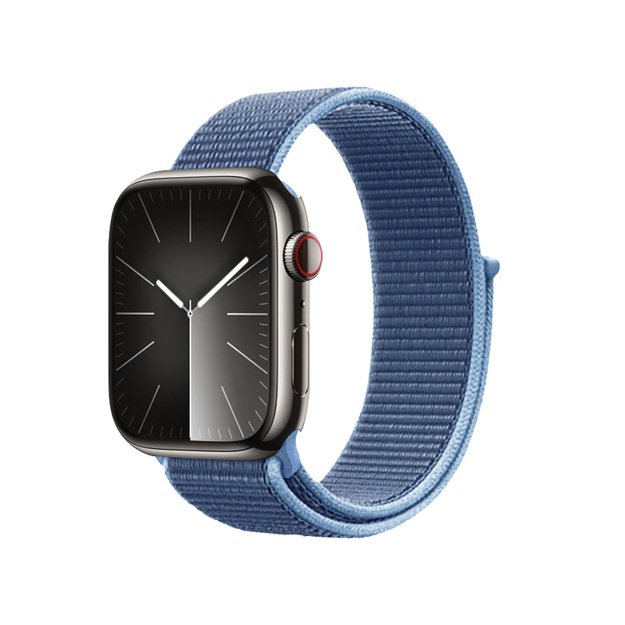 Crong Nylon – sportinis dirželis, skirtas Apple Watch 44/45/46/49 mm (Ocean Blue)