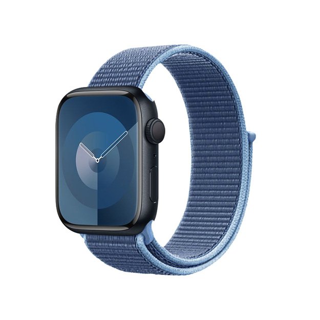 Crong Nylon – sportinis dirželis, skirtas Apple Watch 44/45/46/49 mm (Ocean Blue)