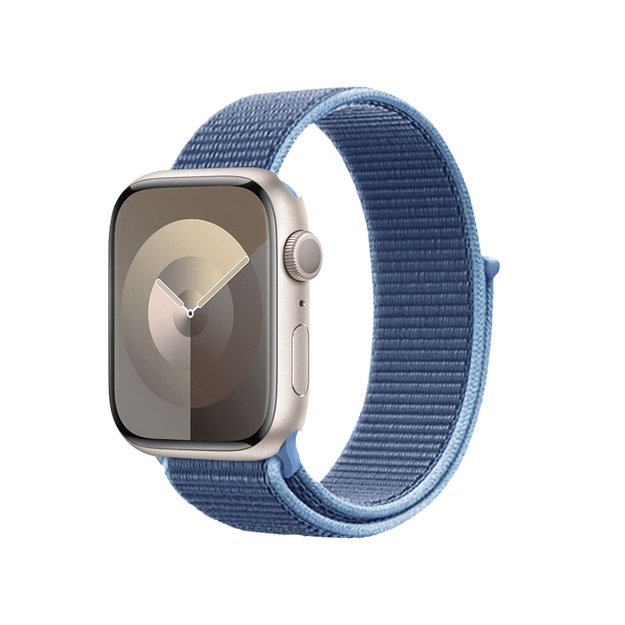 Crong Nylon – sportinis dirželis, skirtas Apple Watch 44/45/46/49 mm (Ocean Blue)