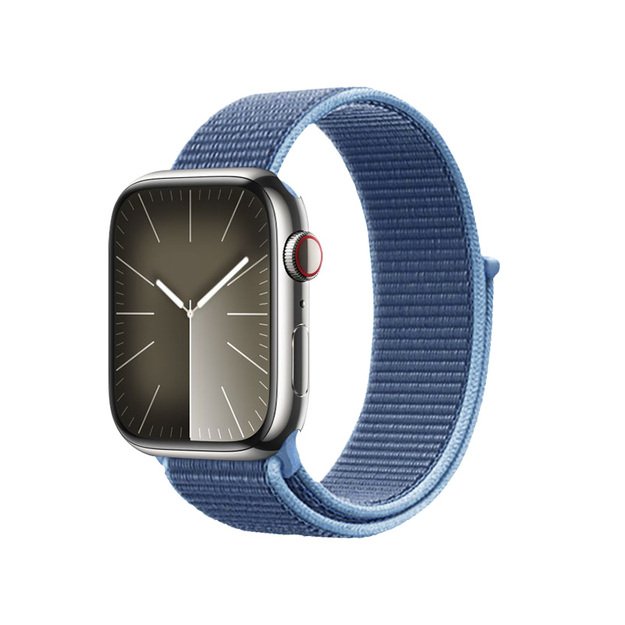 Crong Nylon – sportinis dirželis, skirtas Apple Watch 44/45/46/49 mm (Ocean Blue)