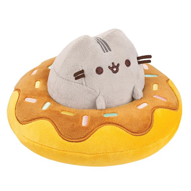 Pusheen - Pusheen pliušinis talismanas šokoladinėje spurgoje 13 cm 2