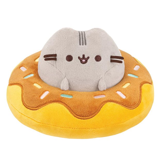 Pusheen - Pusheen pliušinis talismanas šokoladinėje spurgoje 13 cm 1