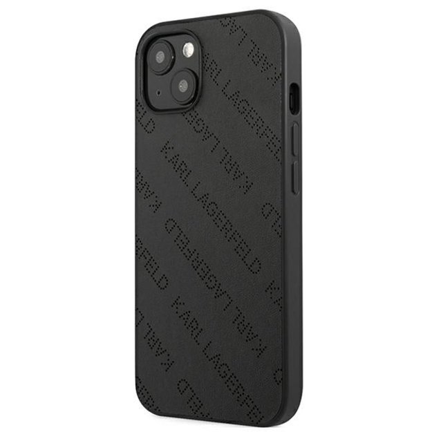 Karl Lagerfeld Perforated Allover – iPhone 13 mini dangtelis (juodas)