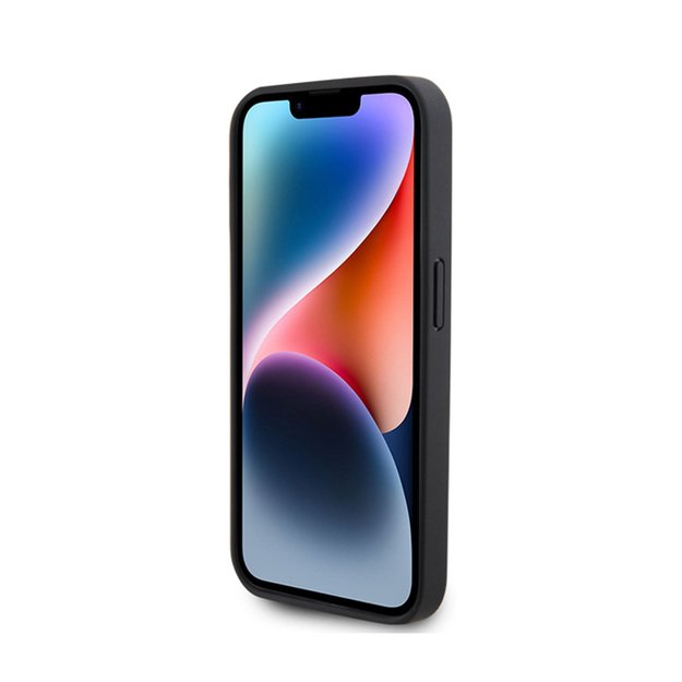 „Ferrari Twist“ metalinis logotipas – „iPhone 15 Pro“ dėklas (juodas)