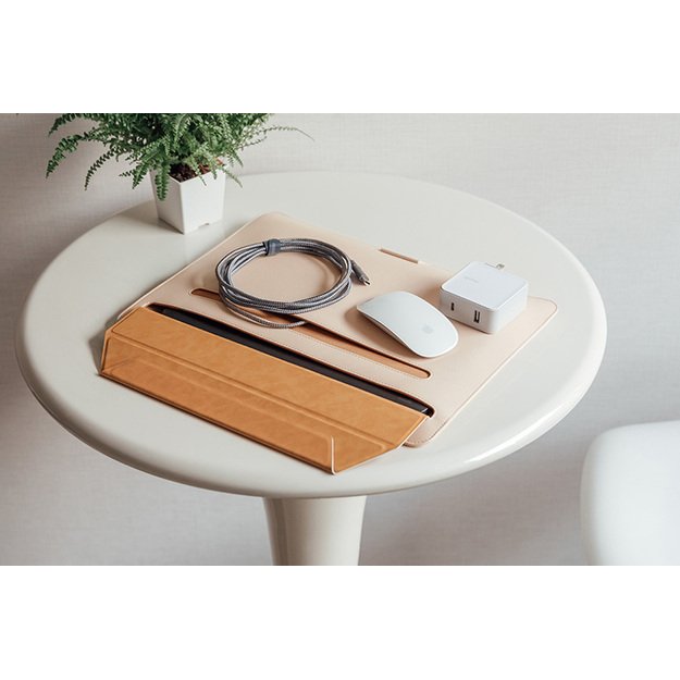 Moshi Muse 14 3-in-1 Slim Sleeve nešiojamojo kompiuterio rankovė (Seashell White) 13